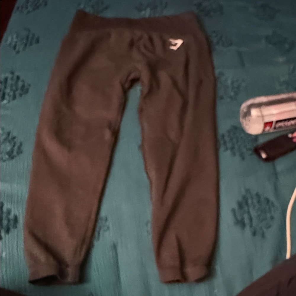 GYMSHARK seamless GRAPHITE/grey- Black capri leggings